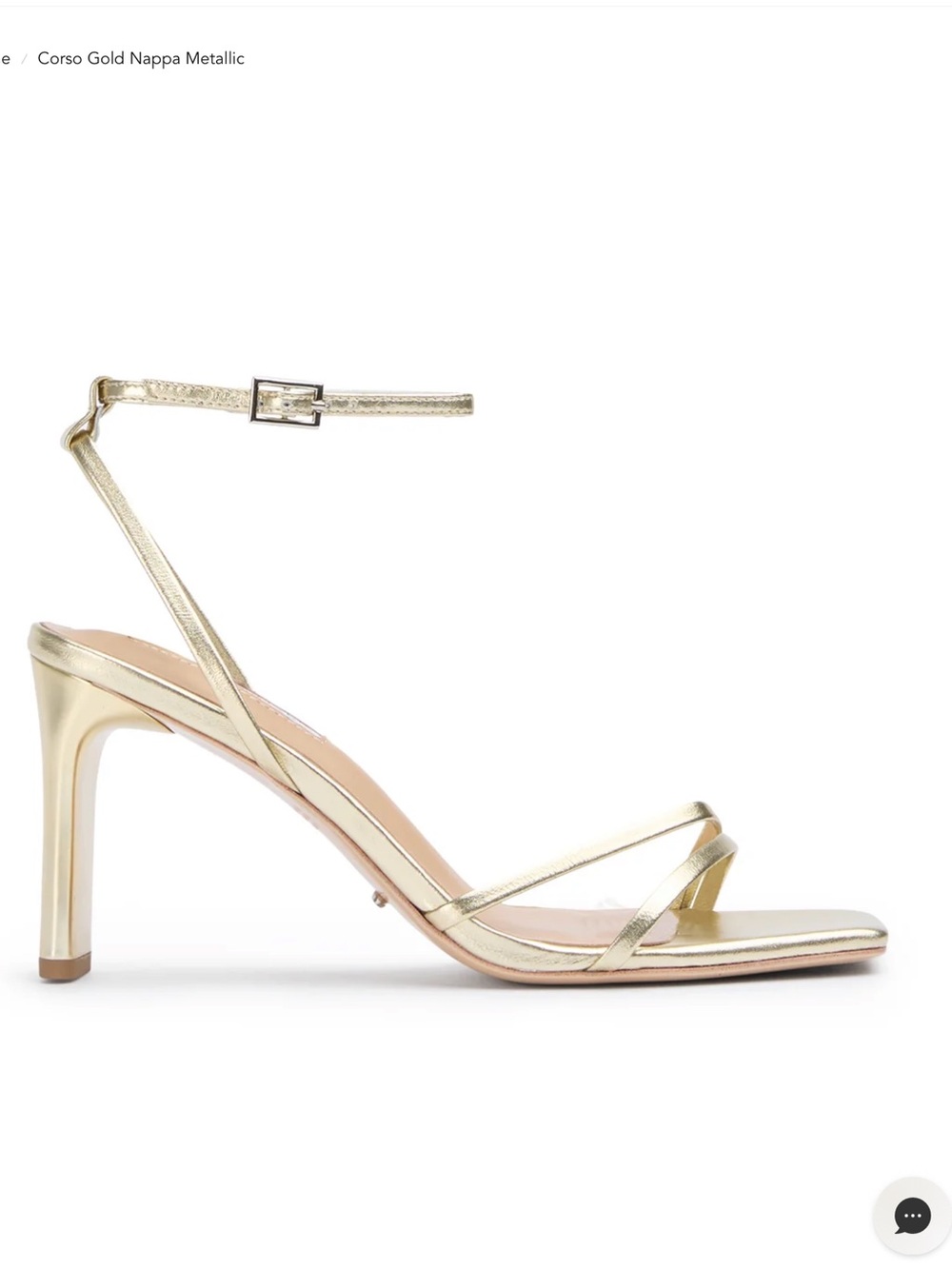 Tony Bianco -Corso Gold Nappa Metallic Strappy Ankle-Heel Sandal. Size 8